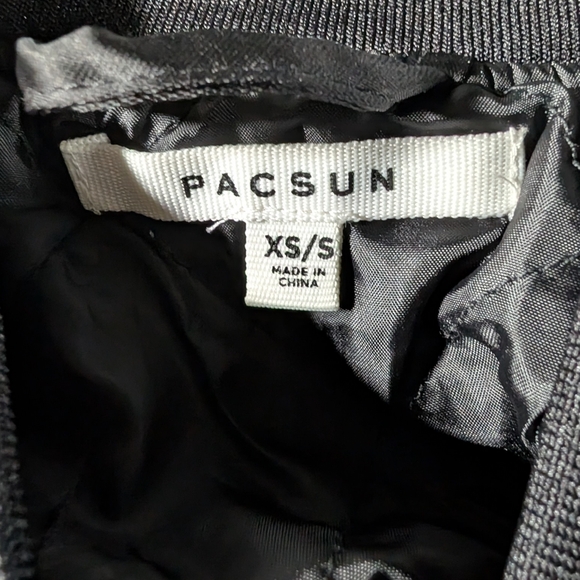 NWT PacSun Black Athletic Varsity Jacket - Picture 5 of 8